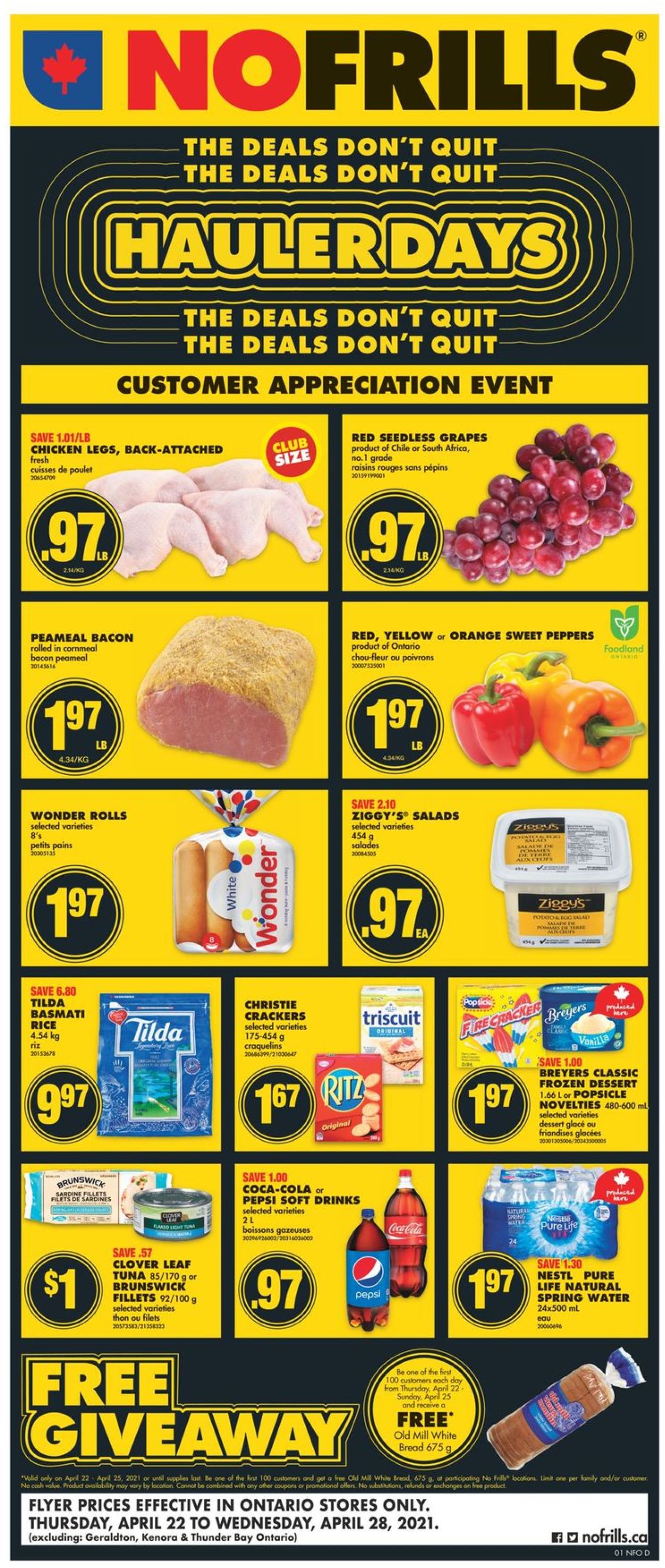 No Frills Flyer from 04/22/2021