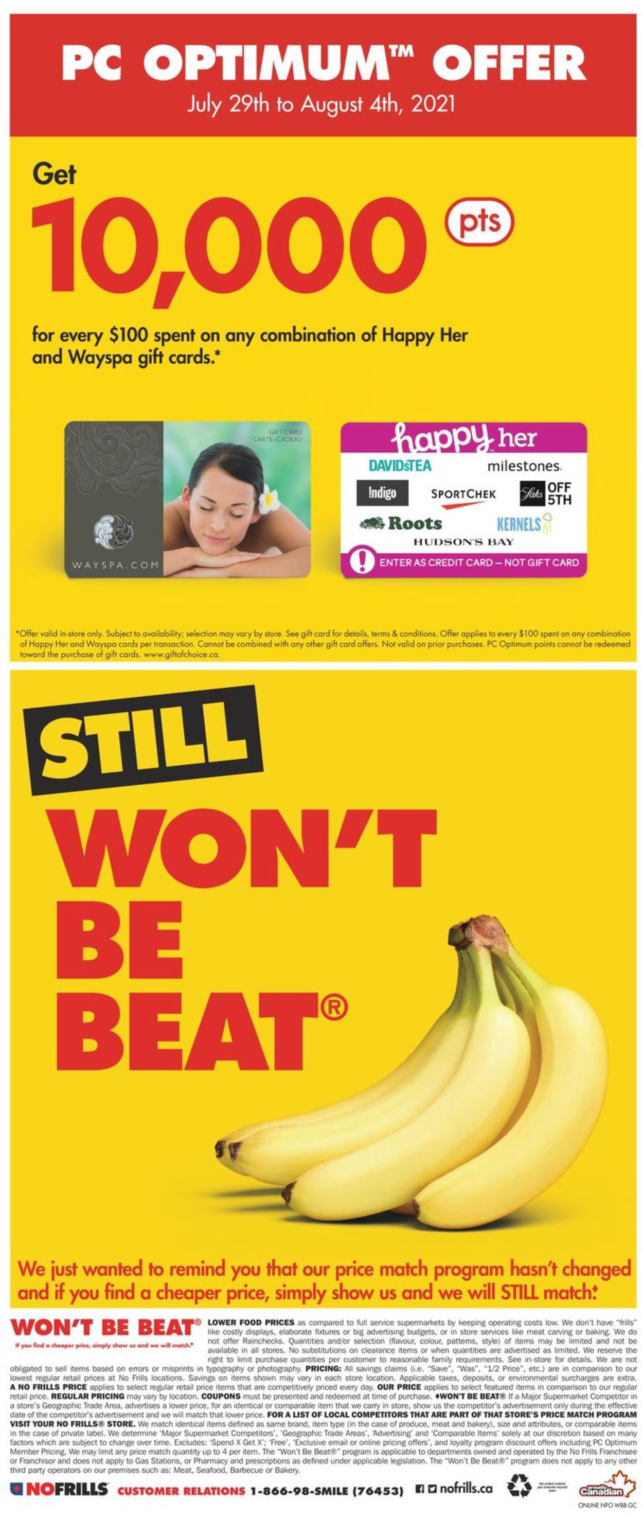 No Frills Flyer from 07/29/2021