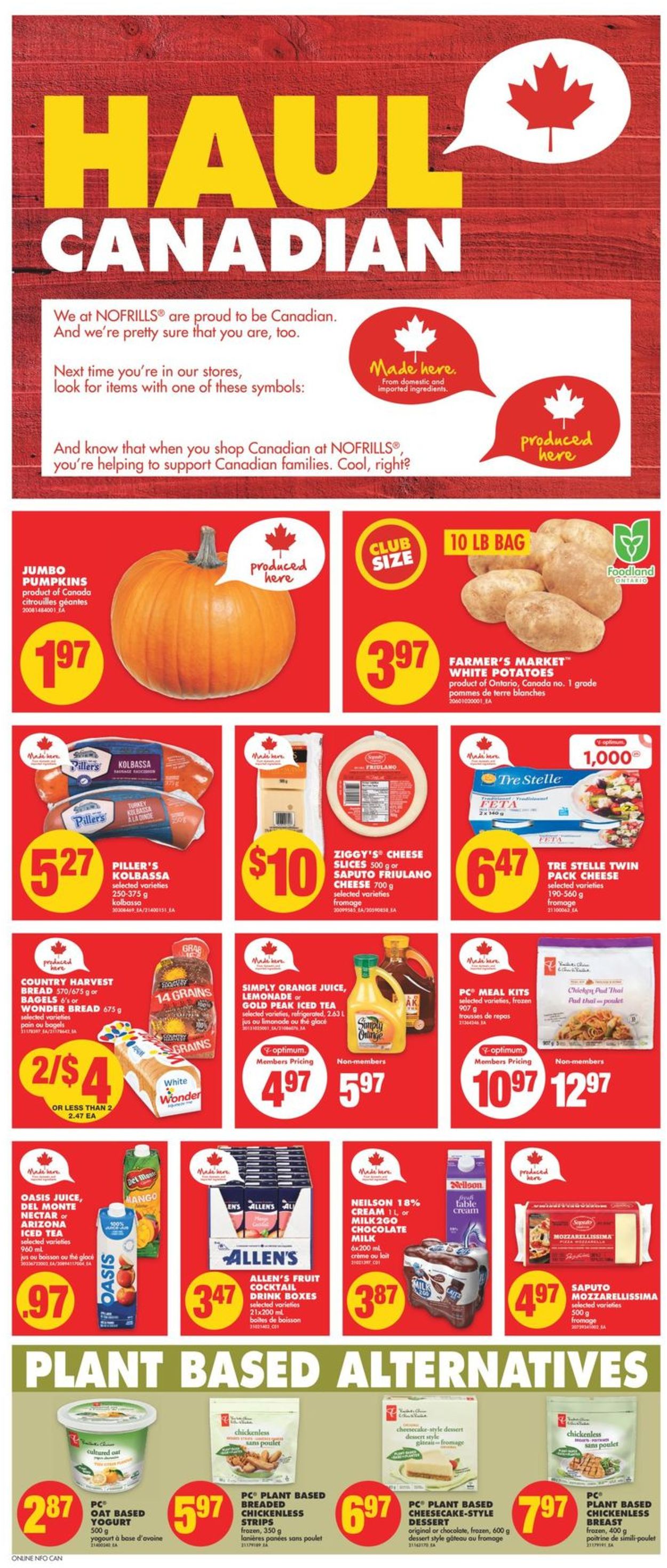 No Frills Flyer from 10/14/2021
