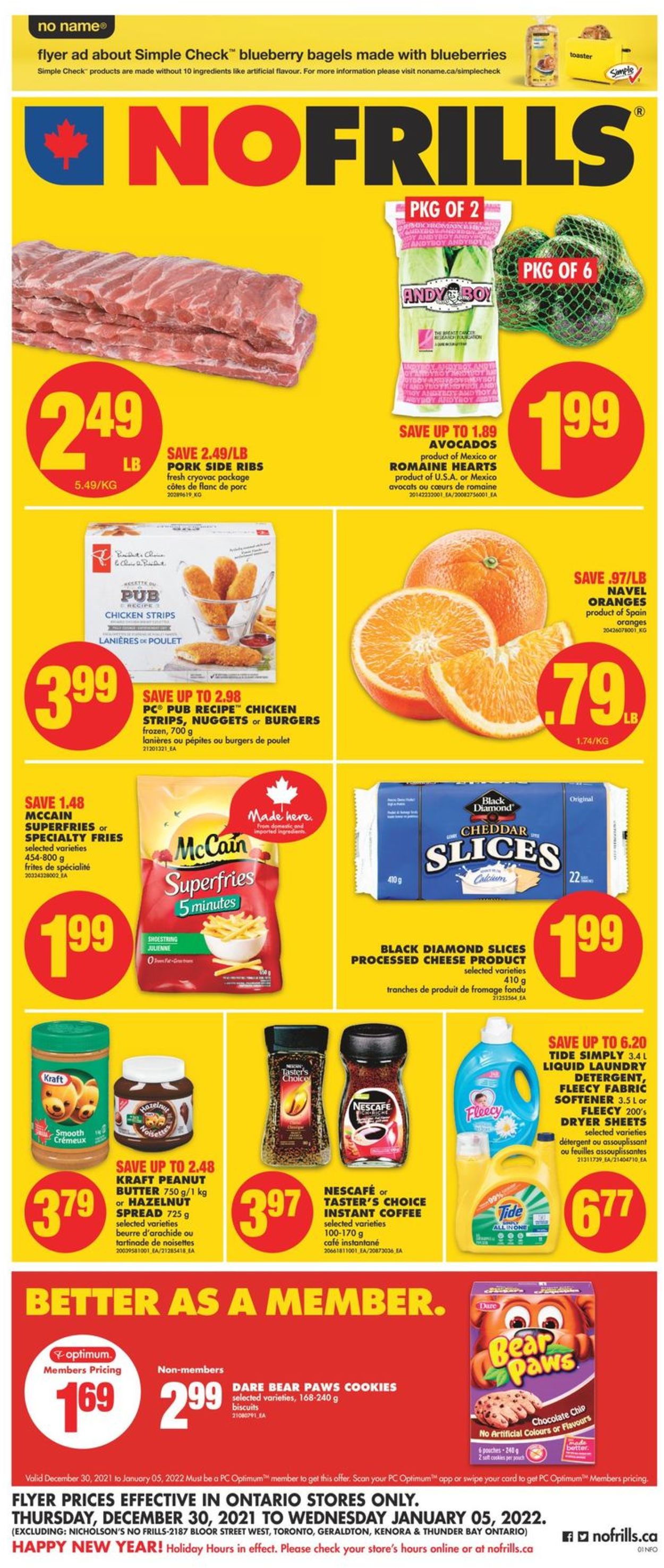 No Frills Flyer from 12/30/2021