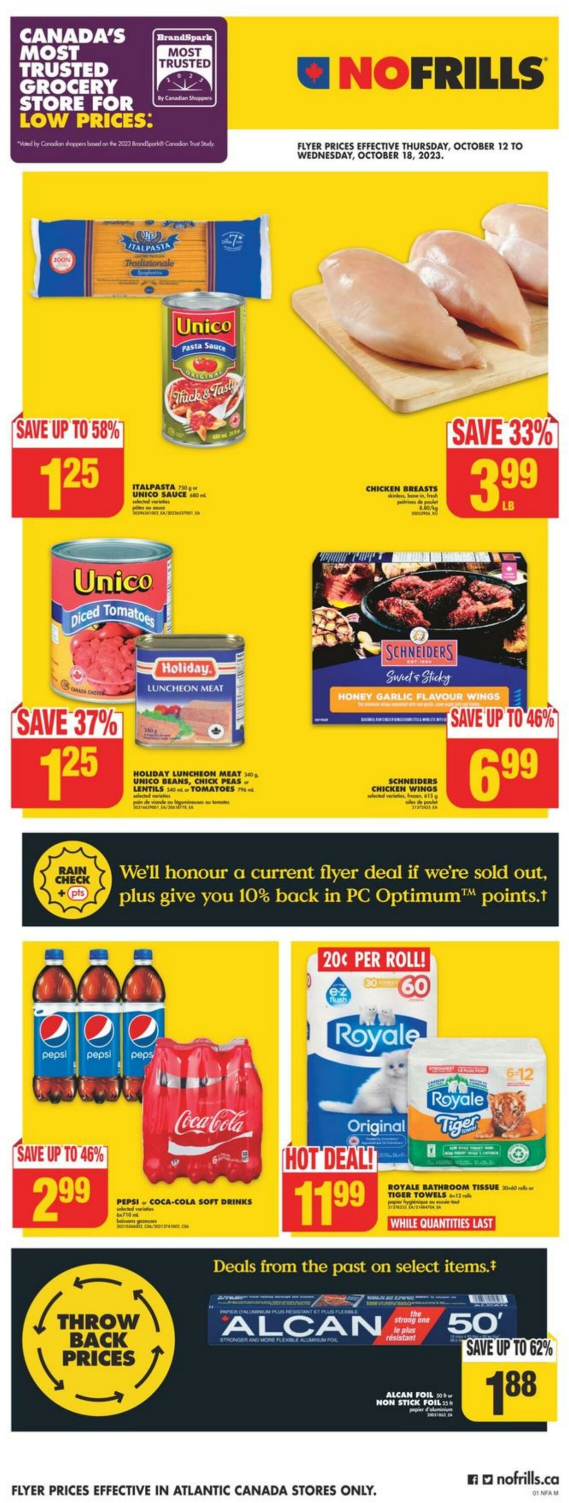 No Frills Flyer from 10/12/2023