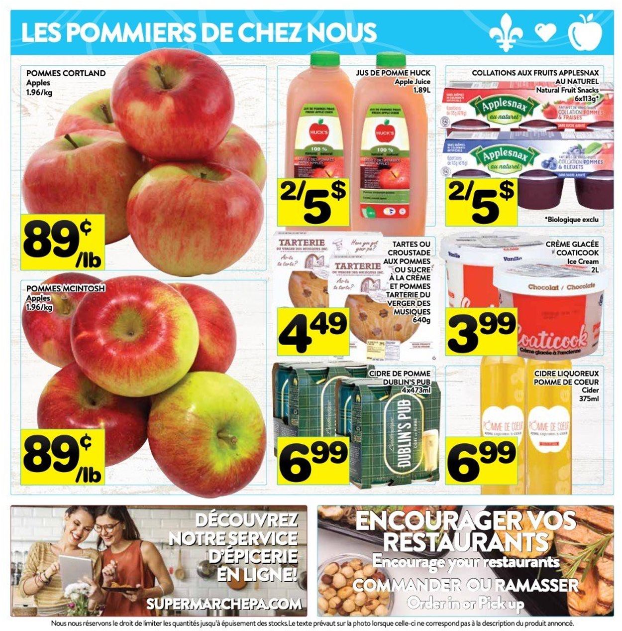 PA Supermarché Flyer from 10/19/2020