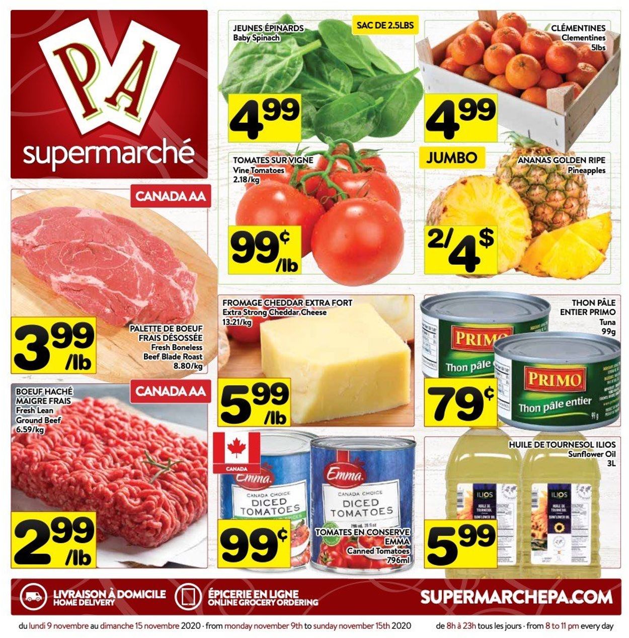 PA Supermarché Flyer from 11/09/2020