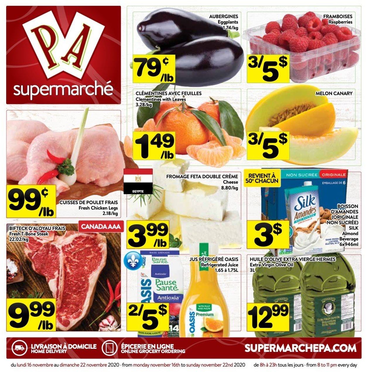 PA Supermarché Flyer from 11/16/2020