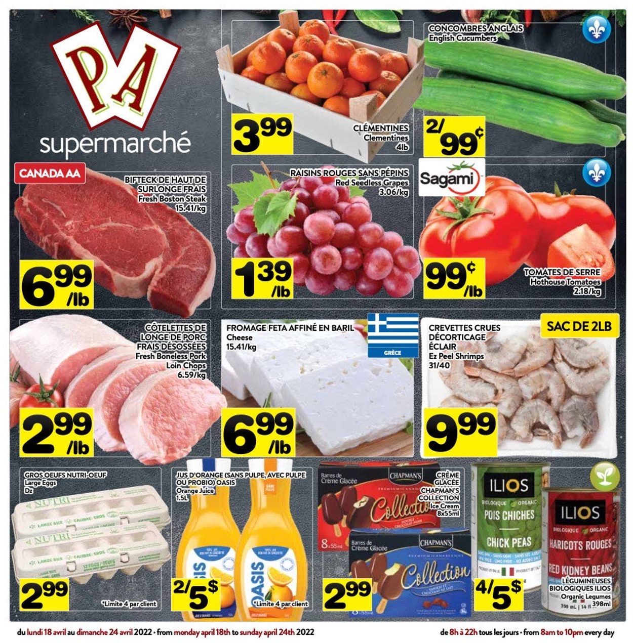 PA Supermarché Flyer from 04/18/2022