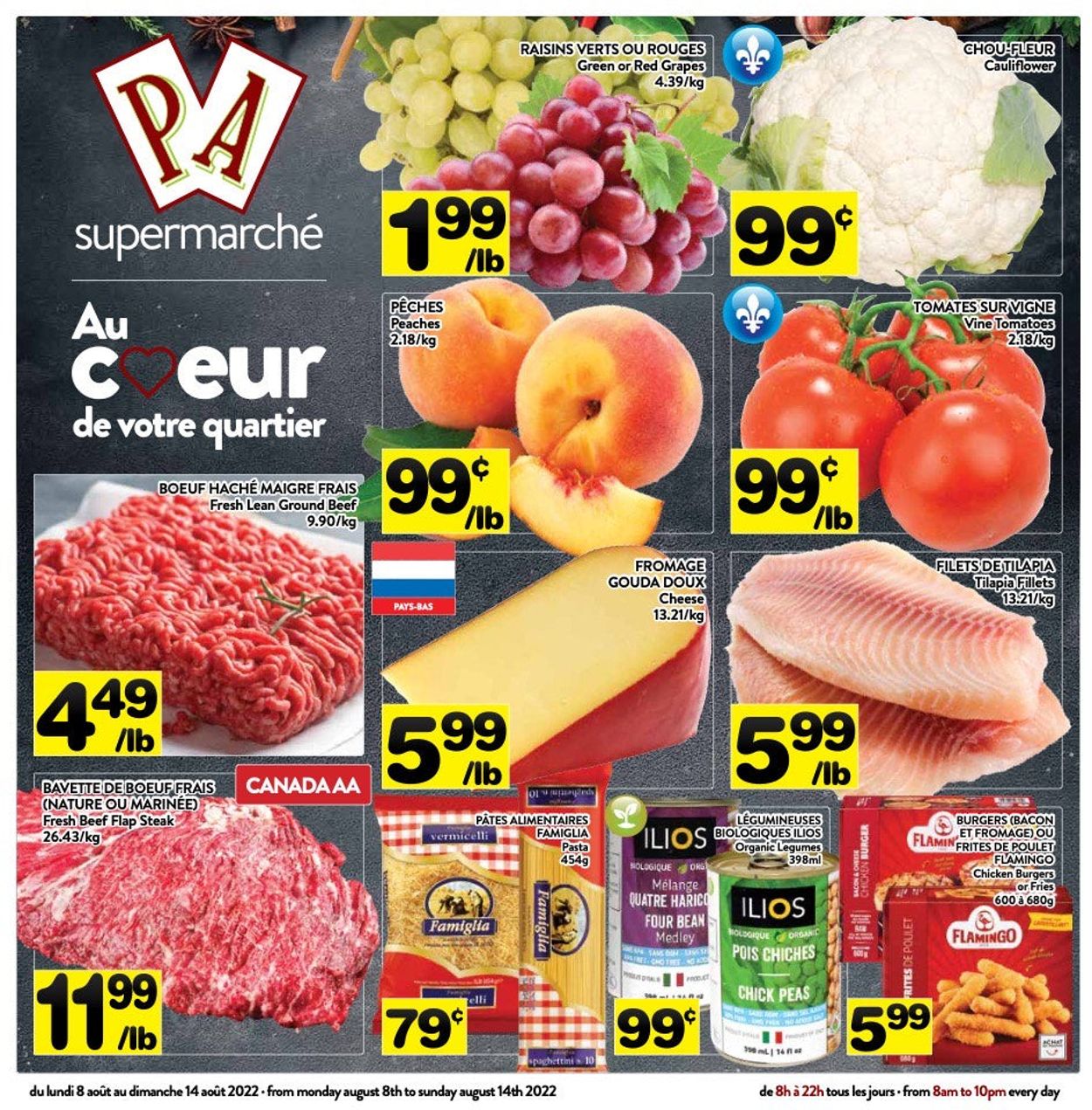 PA Supermarché Flyer from 08/08/2022
