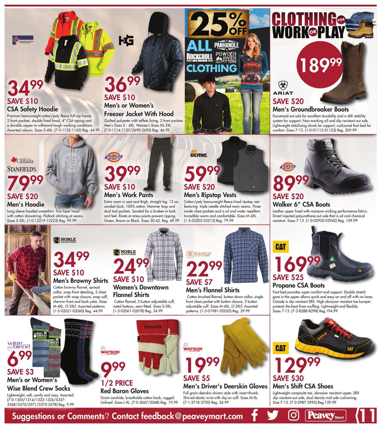 Peavey Mart Flyer from 09/13/2019