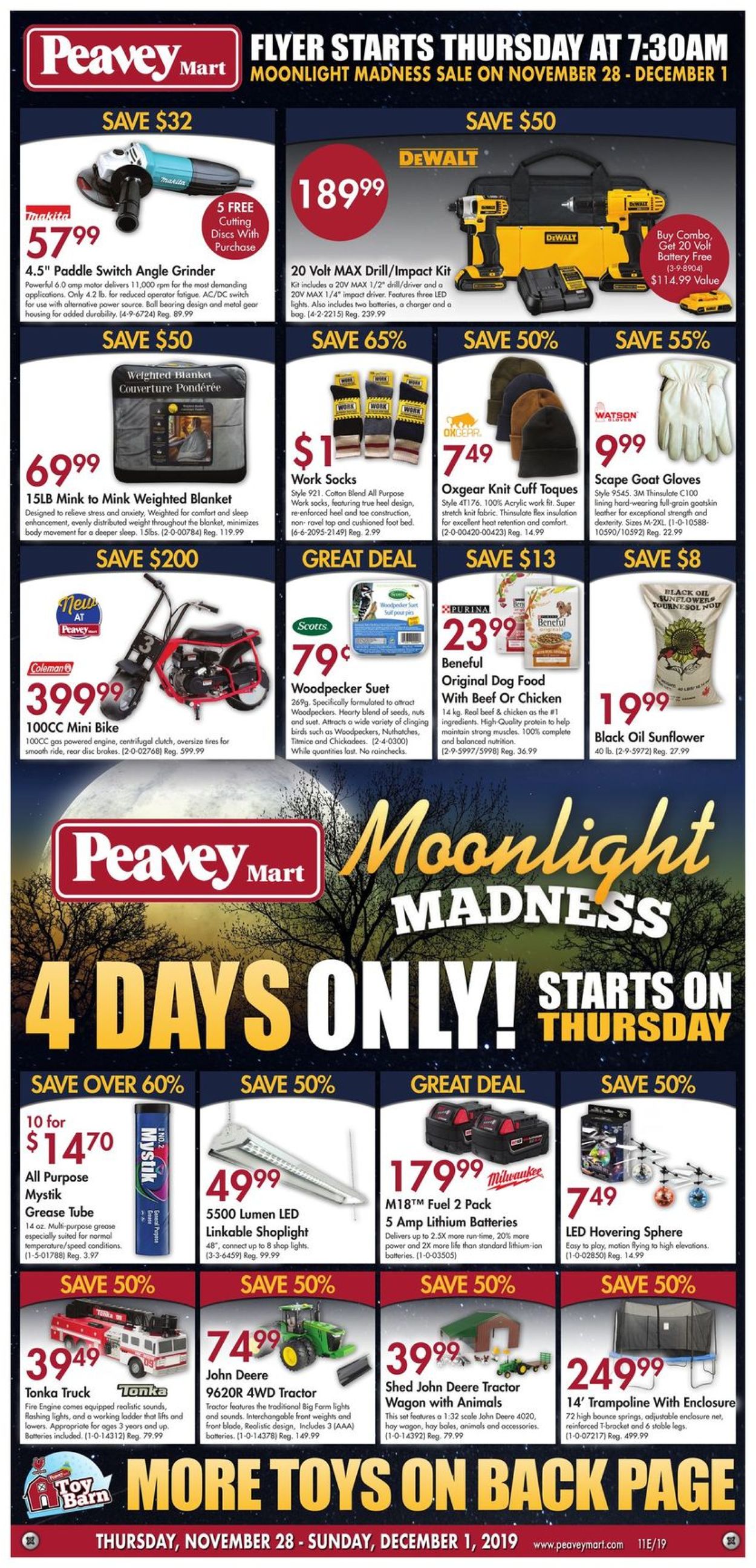 Peavey Mart Flyer from 11/28/2019