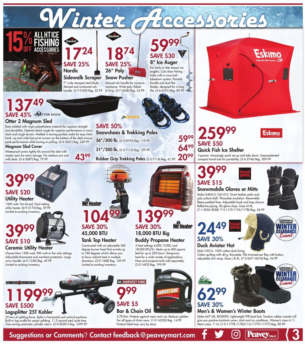 Peavey Mart Flyer from 01/16/2020