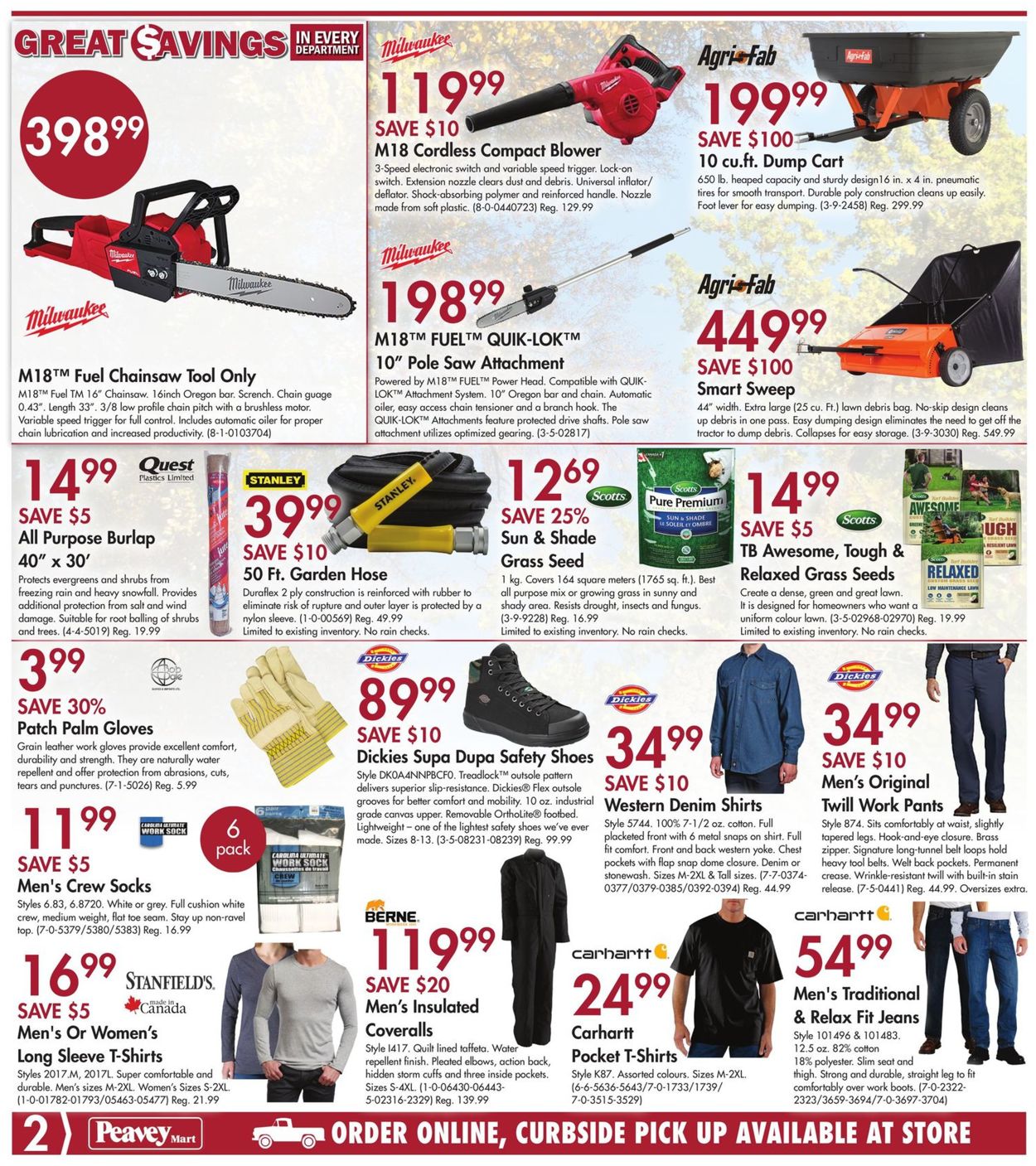 Peavey Mart Flyer from 08/20/2020
