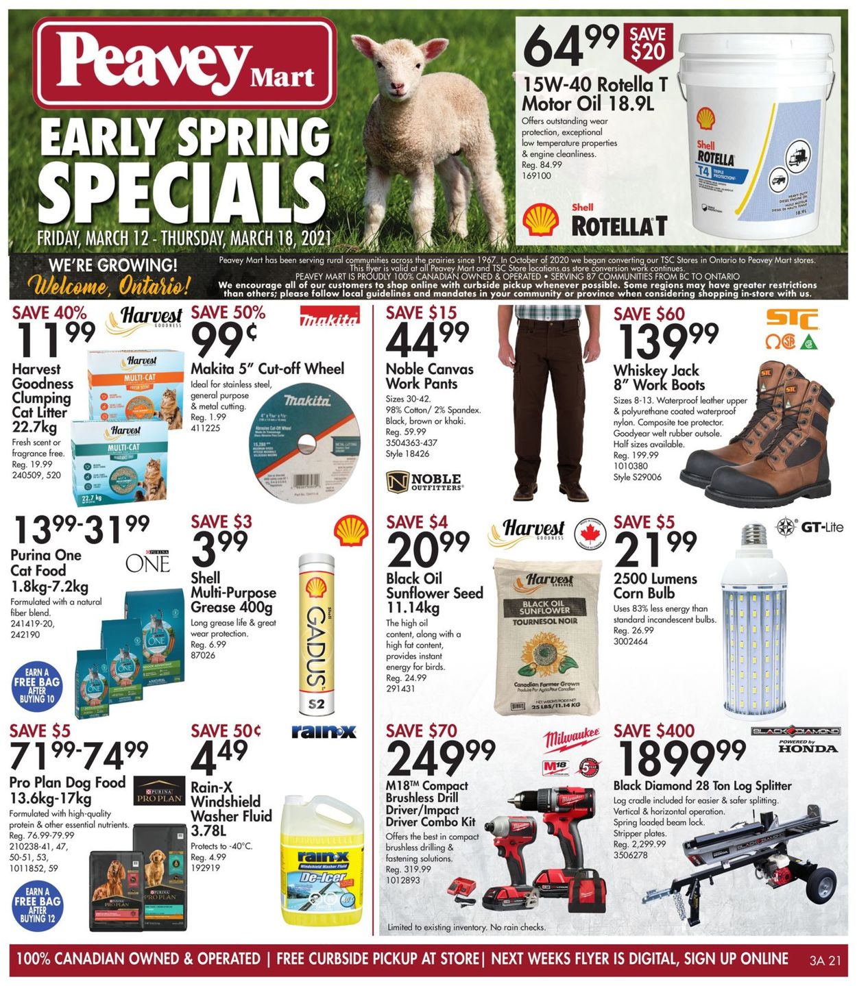 Peavey Mart Flyer from 03/12/2021
