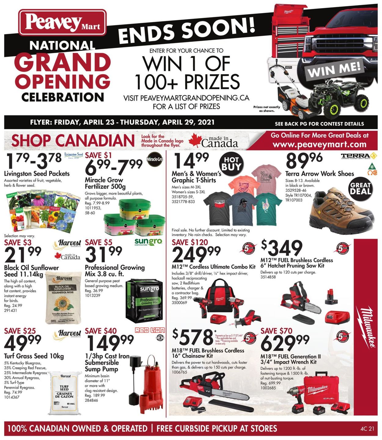 Peavey Mart Flyer from 04/23/2021