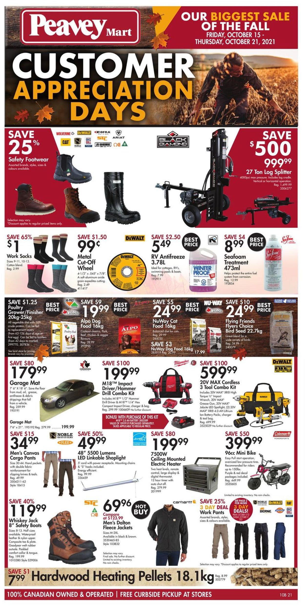 Peavey Mart Flyer from 10/15/2021