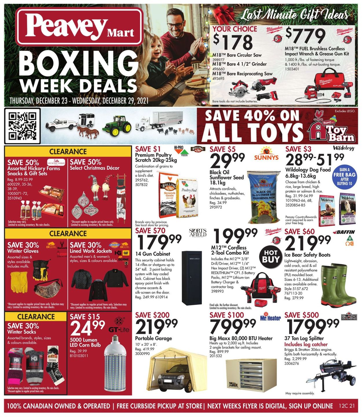 Peavey Mart Flyer from 12/23/2021