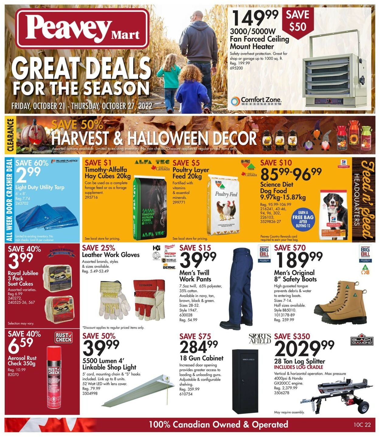 Peavey Mart Flyer from 10/21/2022
