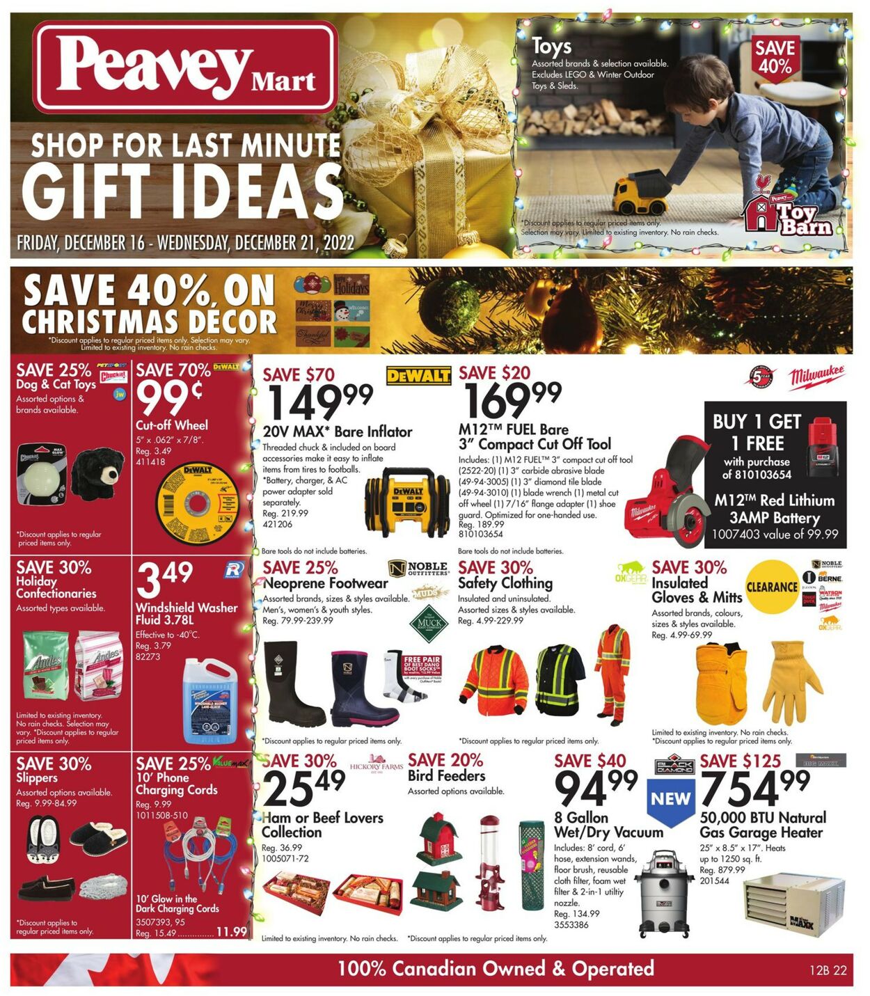 Peavey Mart Flyer from 12/16/2022
