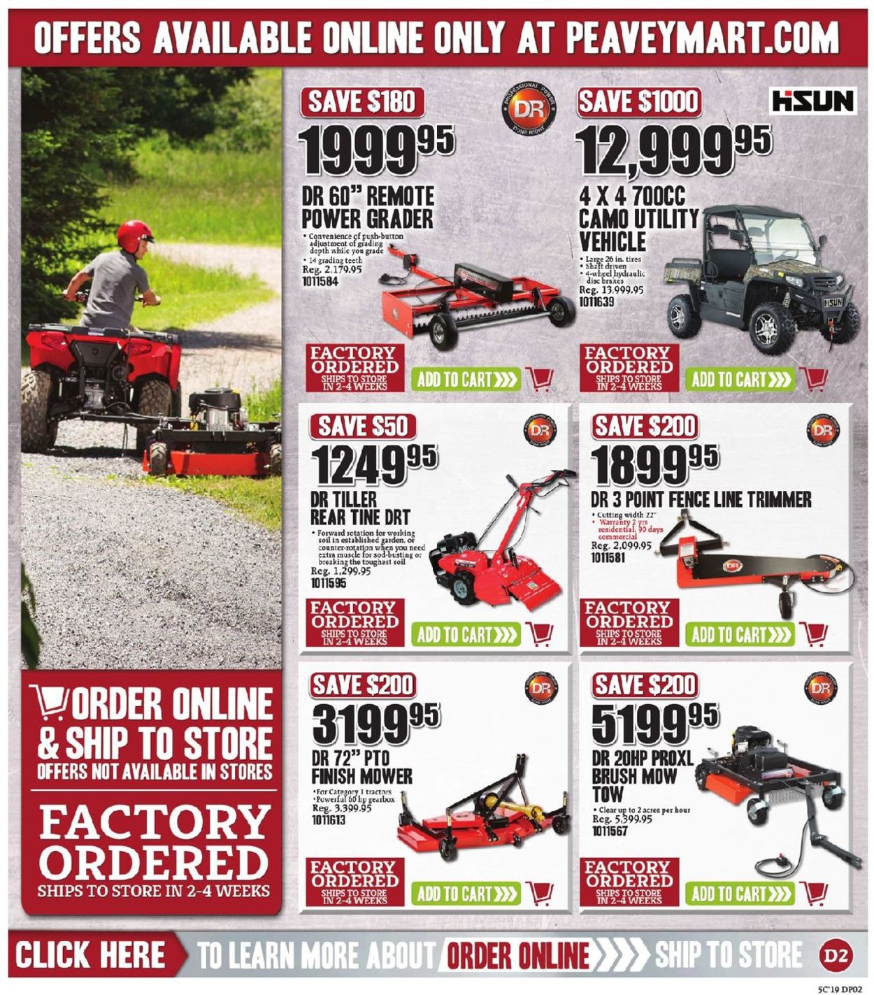 Peavey Mart Flyer from 05/17/2019