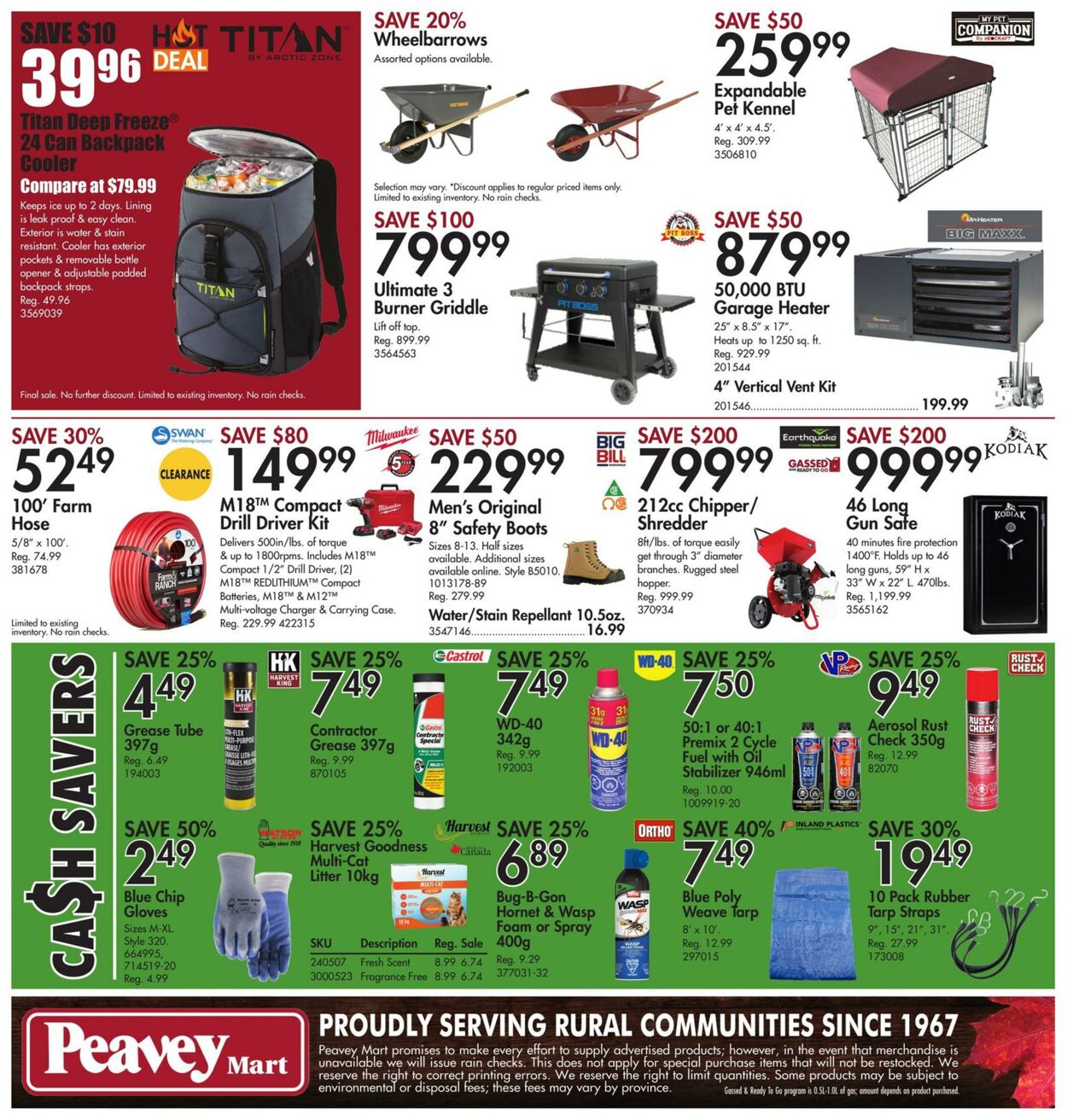 Peavey Mart Flyer from 09/08/2023