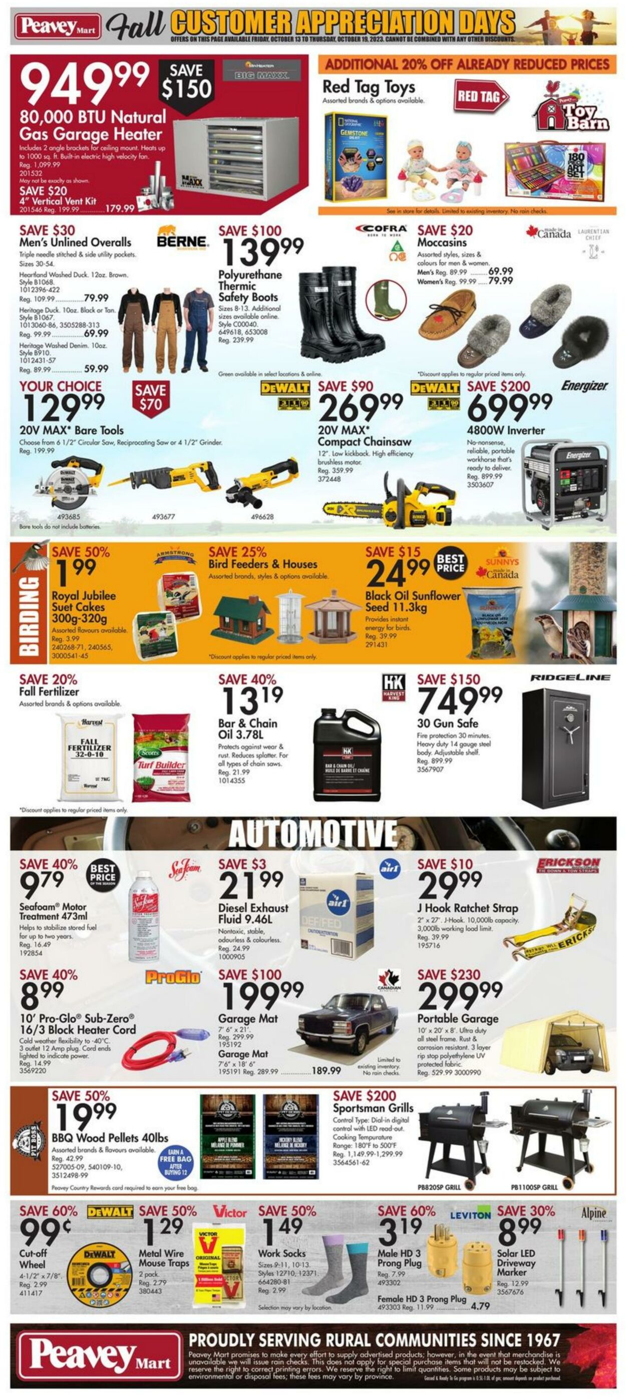 Peavey Mart Flyer from 10/13/2023