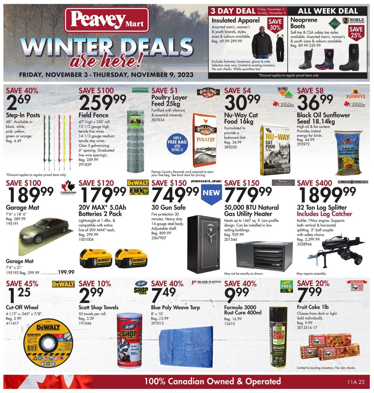 Peavey Mart Flyer from 11/03/2023