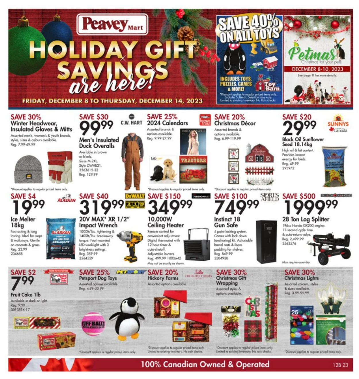 Peavey Mart Flyer from 12/08/2023