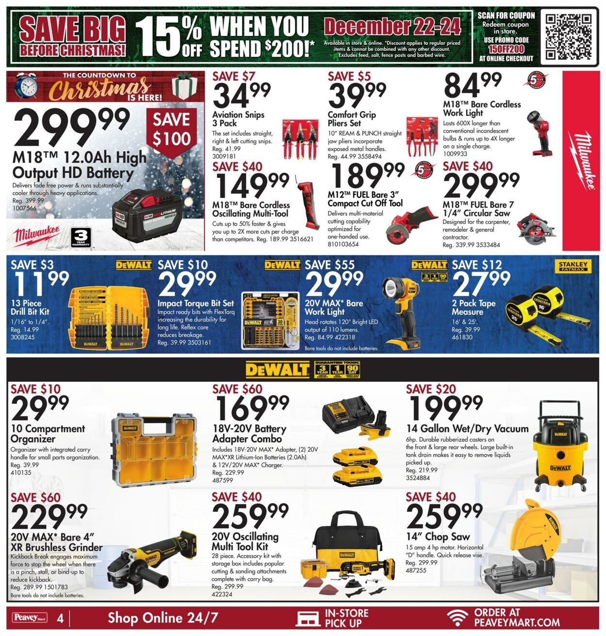 Peavey Mart Flyer from 12/20/2023