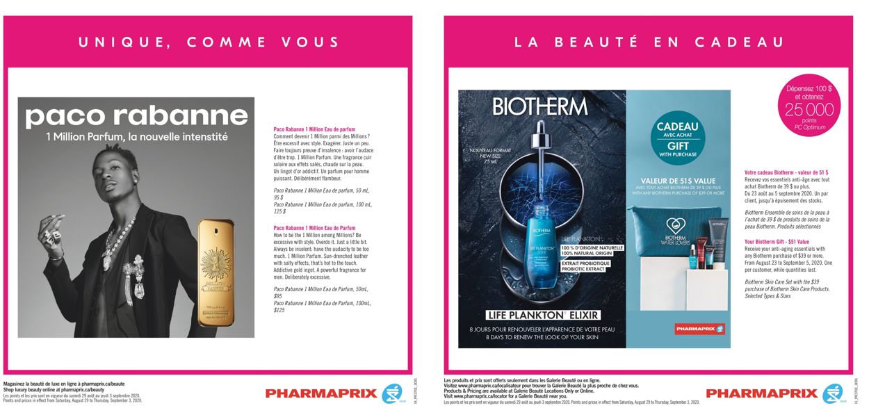 Pharmaprix Flyer from 08/29/2020
