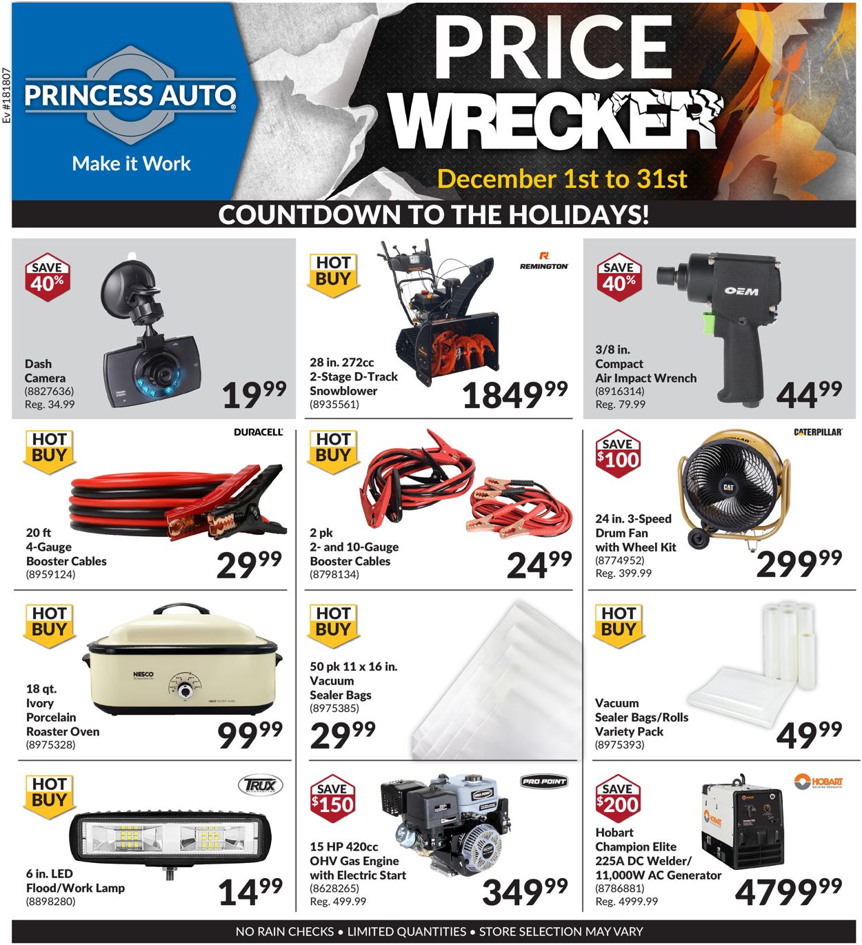 Princess Auto Flyer from 12/01/2020