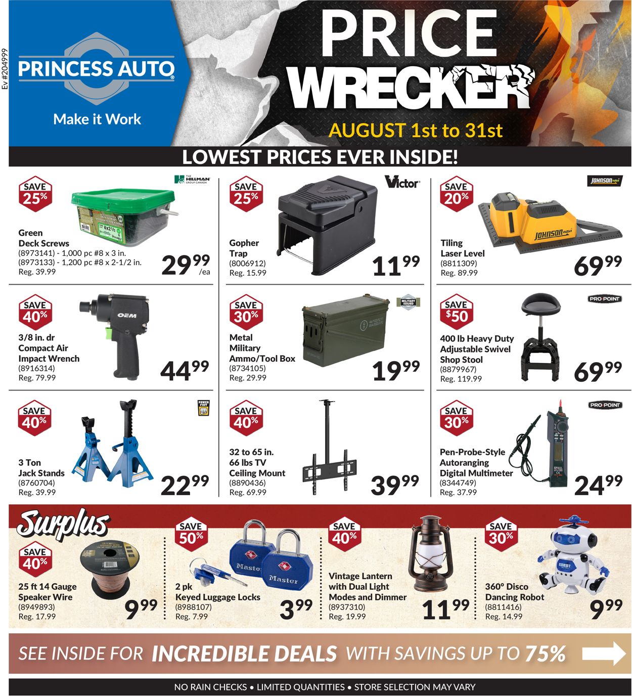 Princess Auto Flyer from 08/01/2021