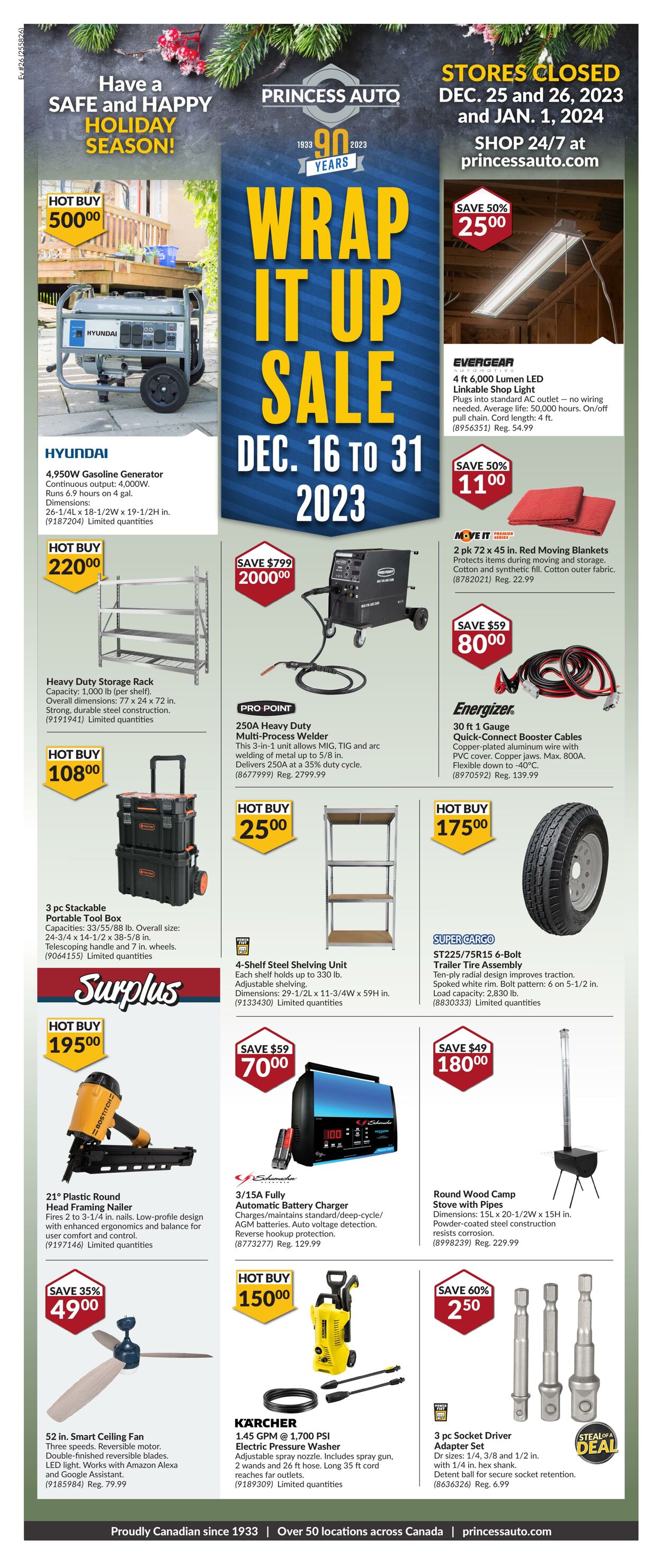 Princess Auto Flyer from 12/16/2023