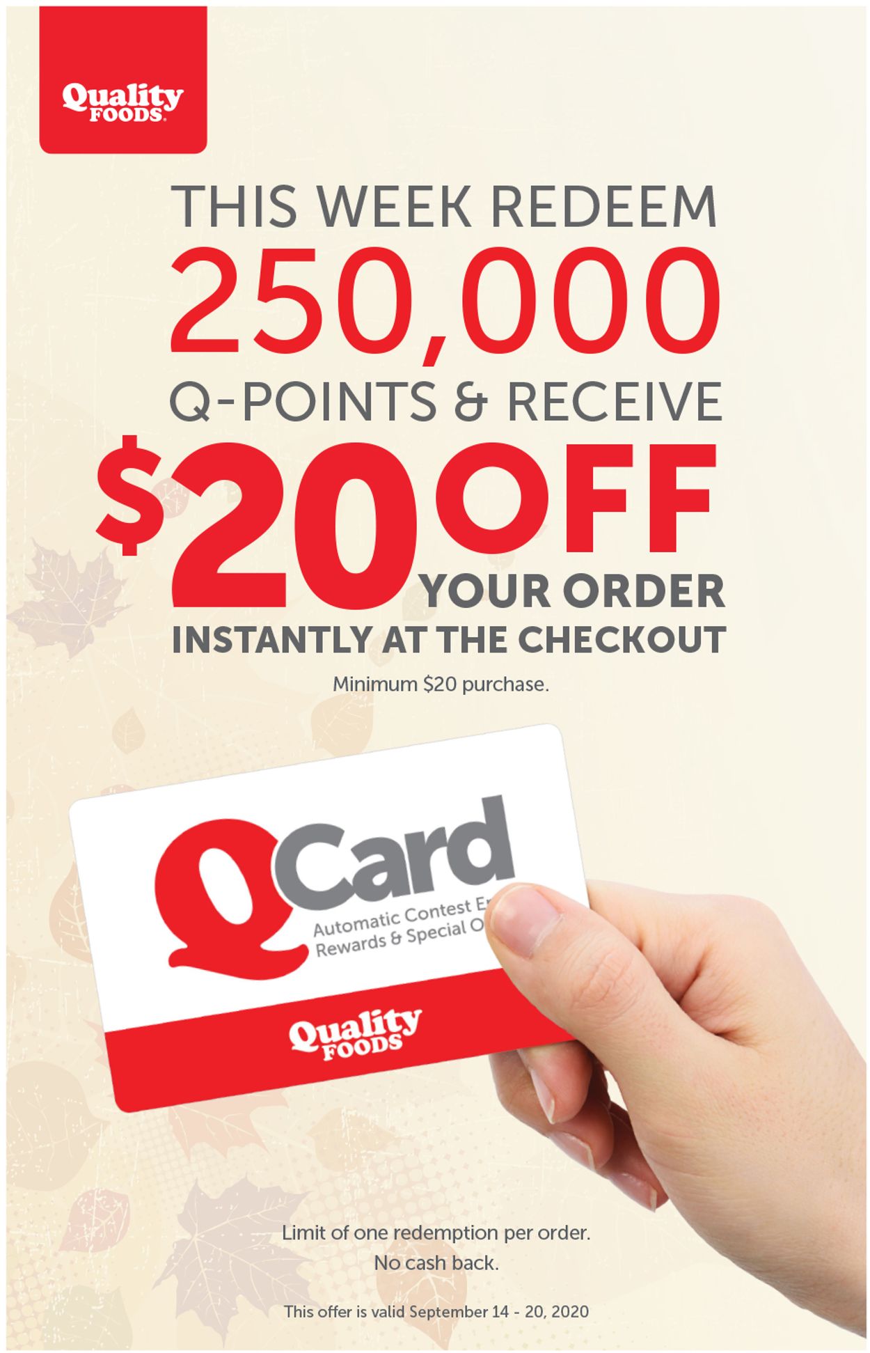 Quality Foods Flyer from 09/14/2020