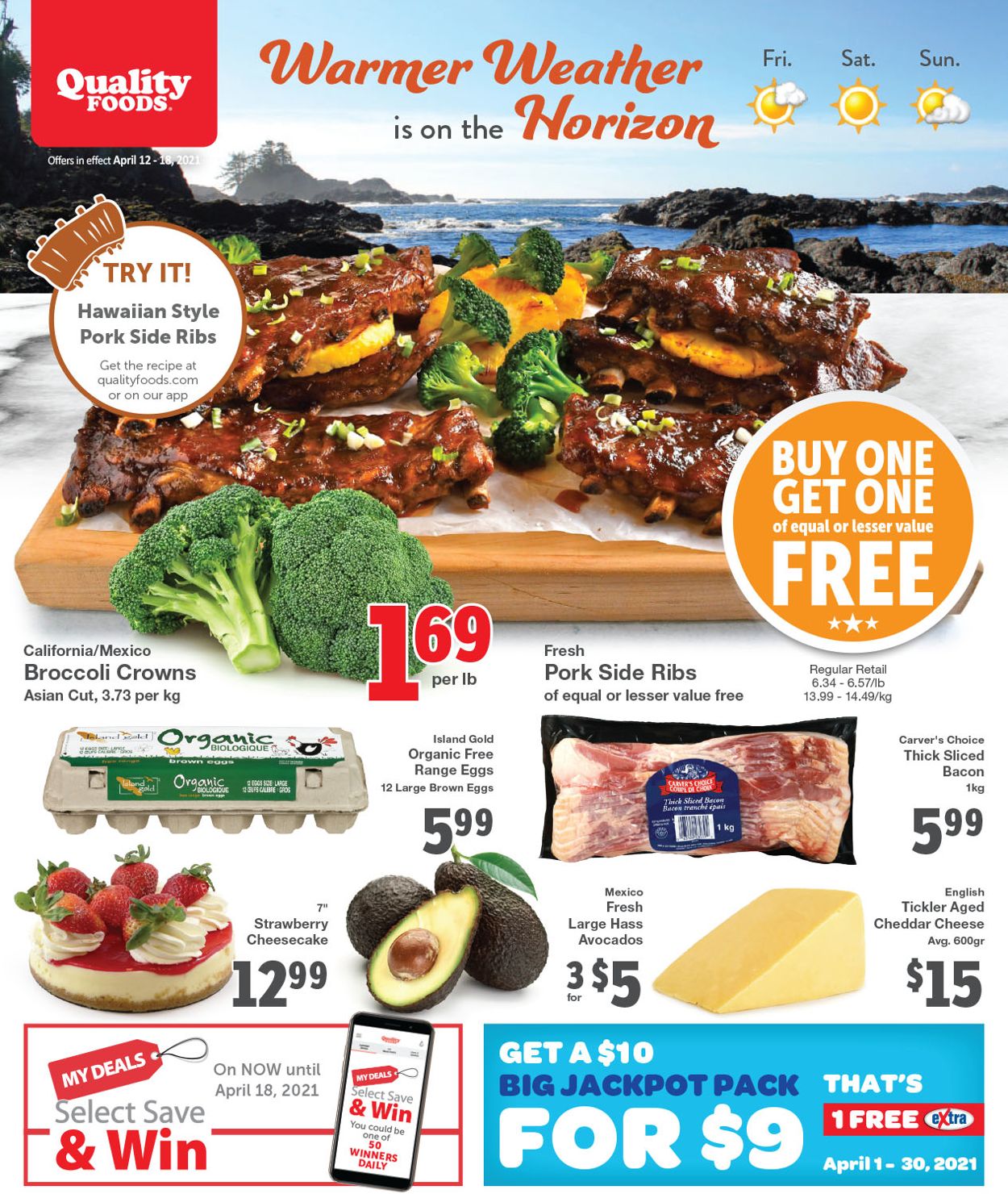 Quality Foods Flyer from 04/12/2021