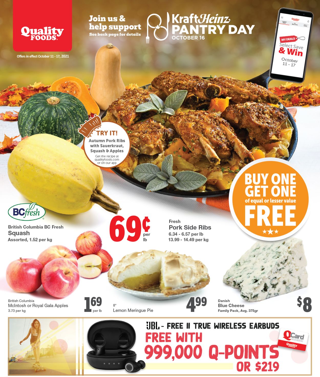 Quality Foods Flyer from 10/11/2021