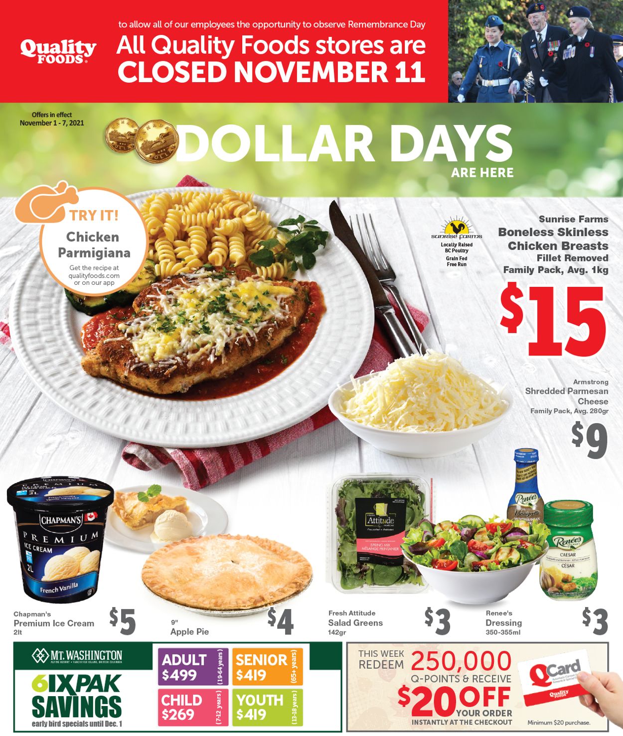 Quality Foods Flyer from 11/01/2021