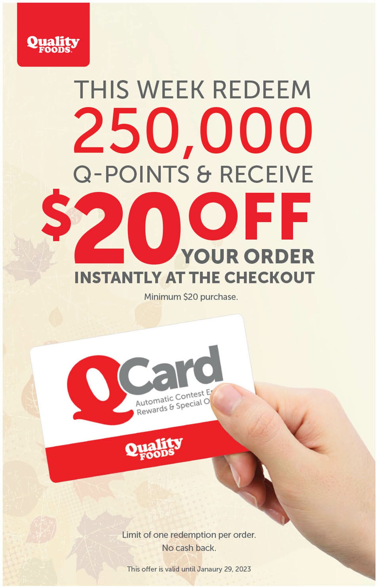 Quality Foods Flyer from 01/23/2023