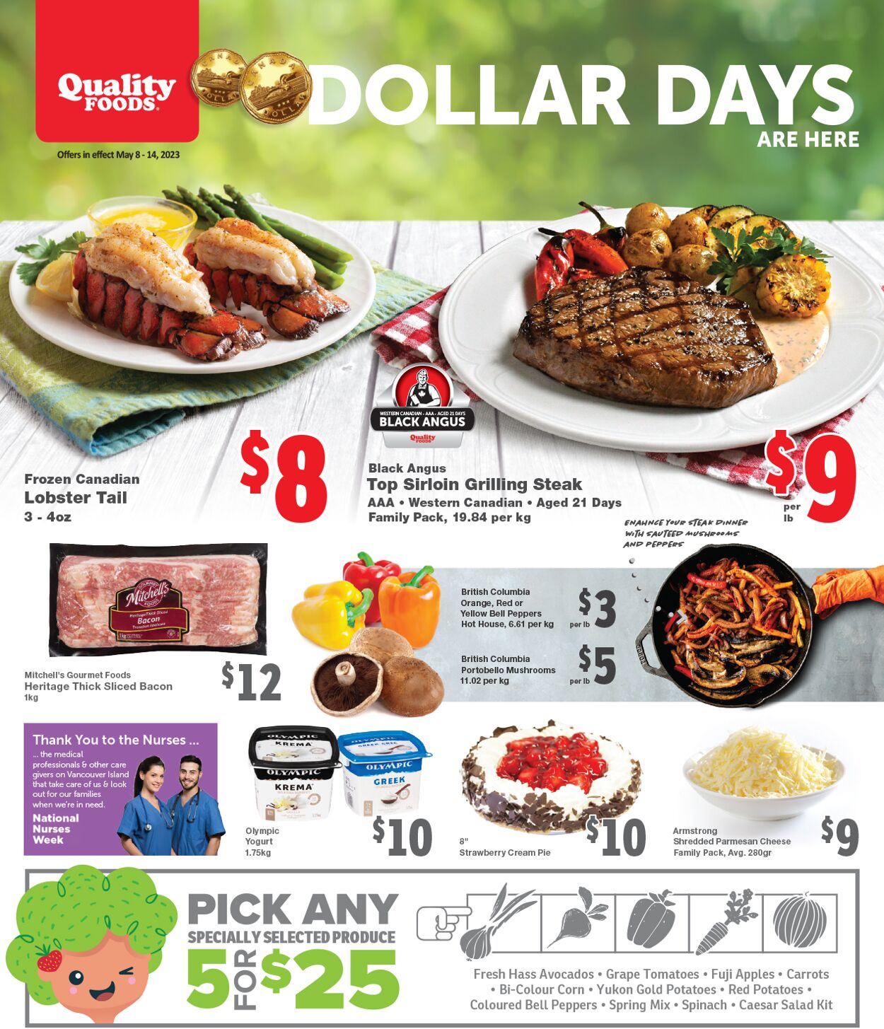Quality Foods Flyer from 05/08/2023
