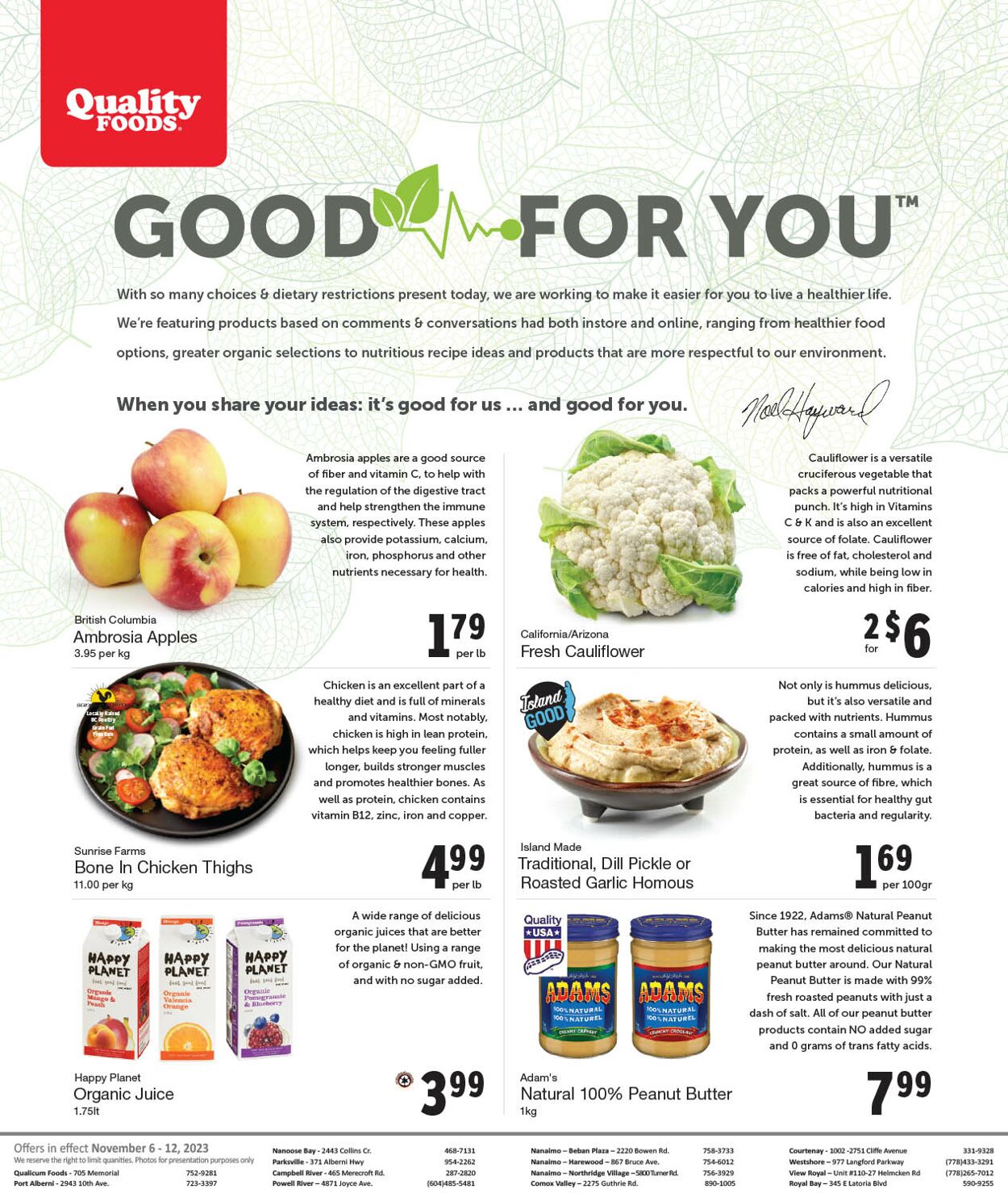 Quality Foods Flyer from 11/06/2023