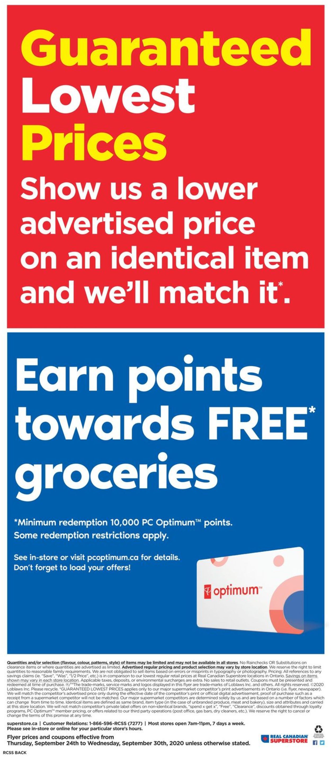 Real Canadian Superstore Flyer from 09/24/2020