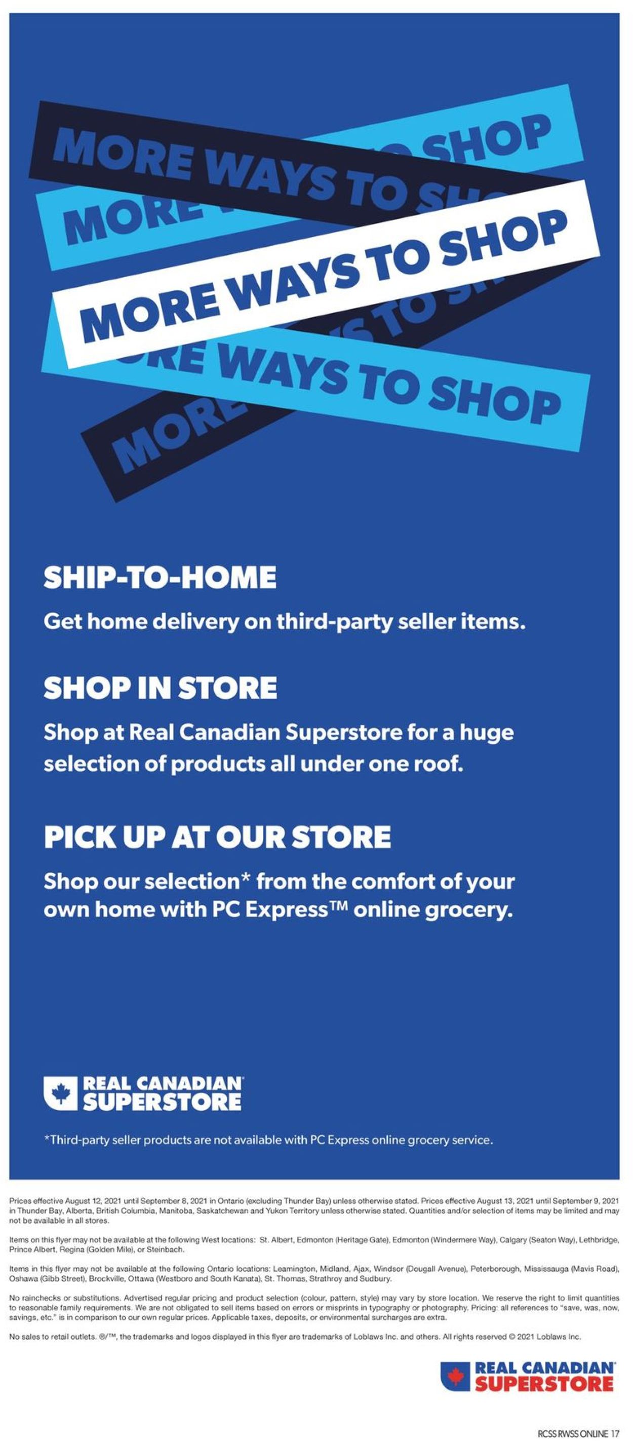 Real Canadian Superstore Flyer from 08/12/2021