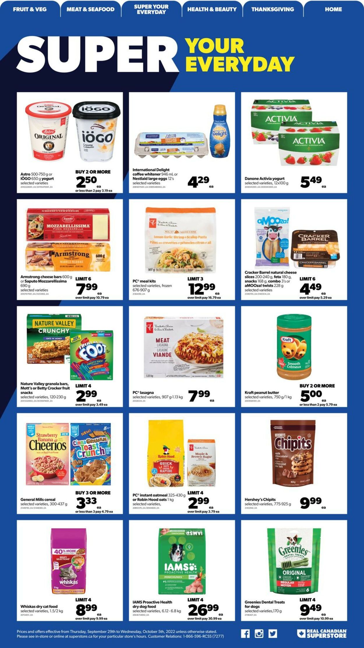 Real Canadian Superstore Flyer from 09/29/2022