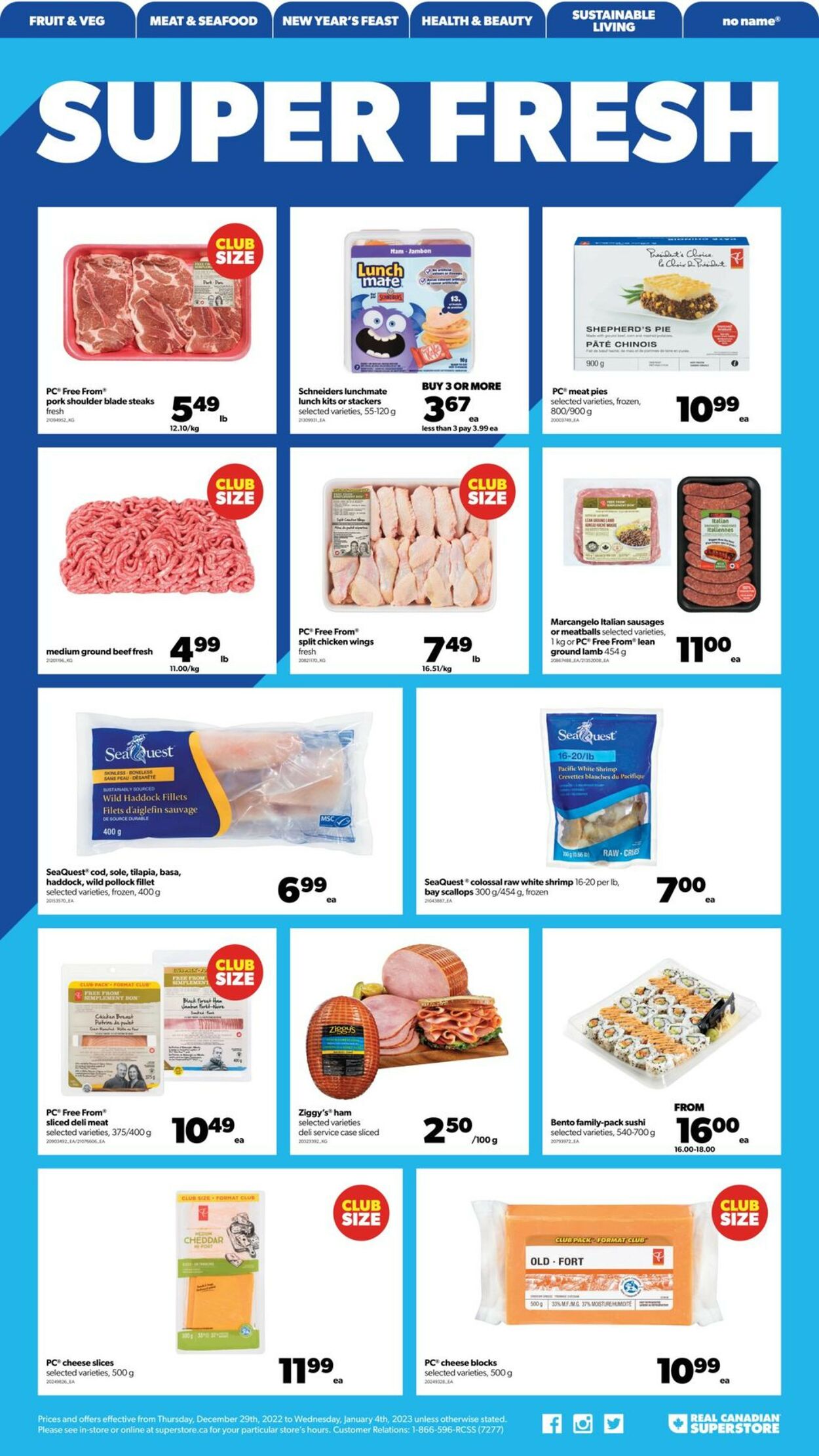 Real Canadian Superstore Flyer from 12/29/2022
