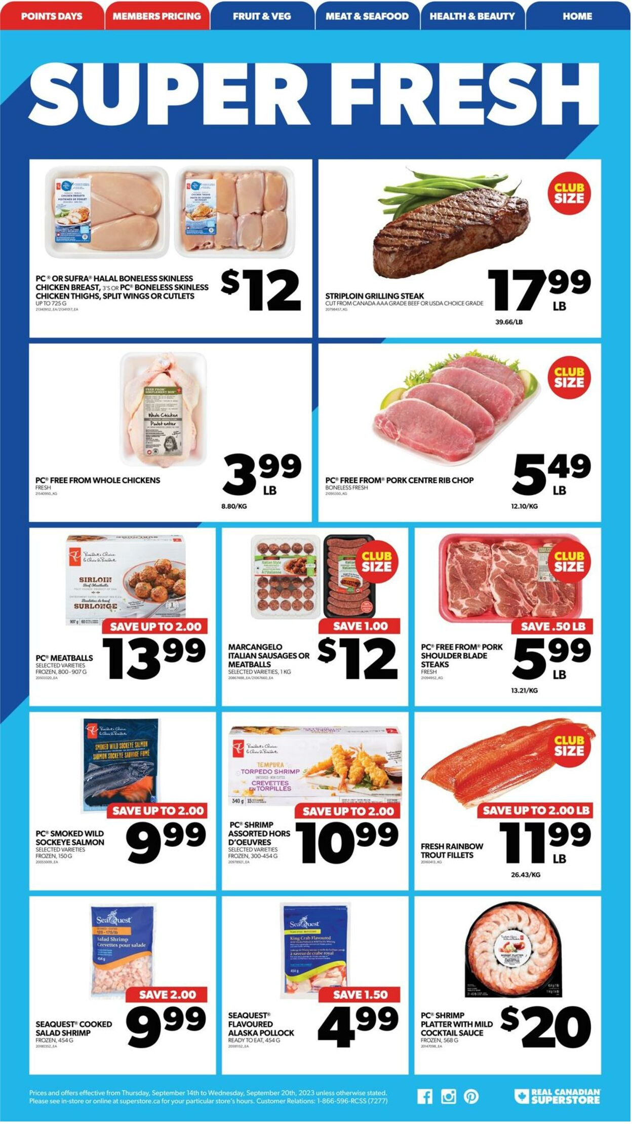 Real Canadian Superstore Flyer from 09/14/2023