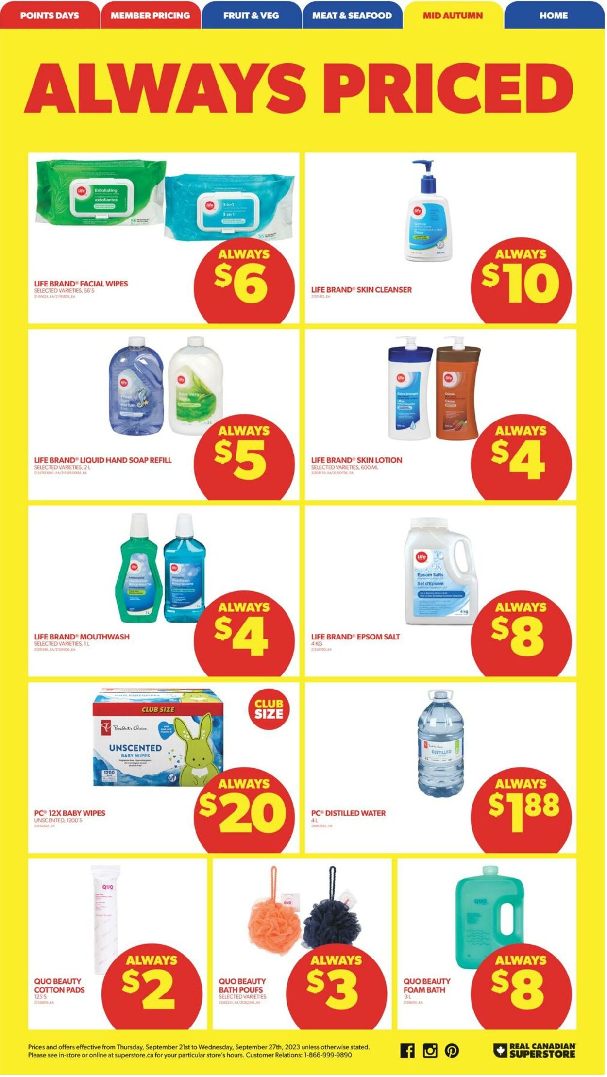 Real Canadian Superstore Flyer from 09/21/2023