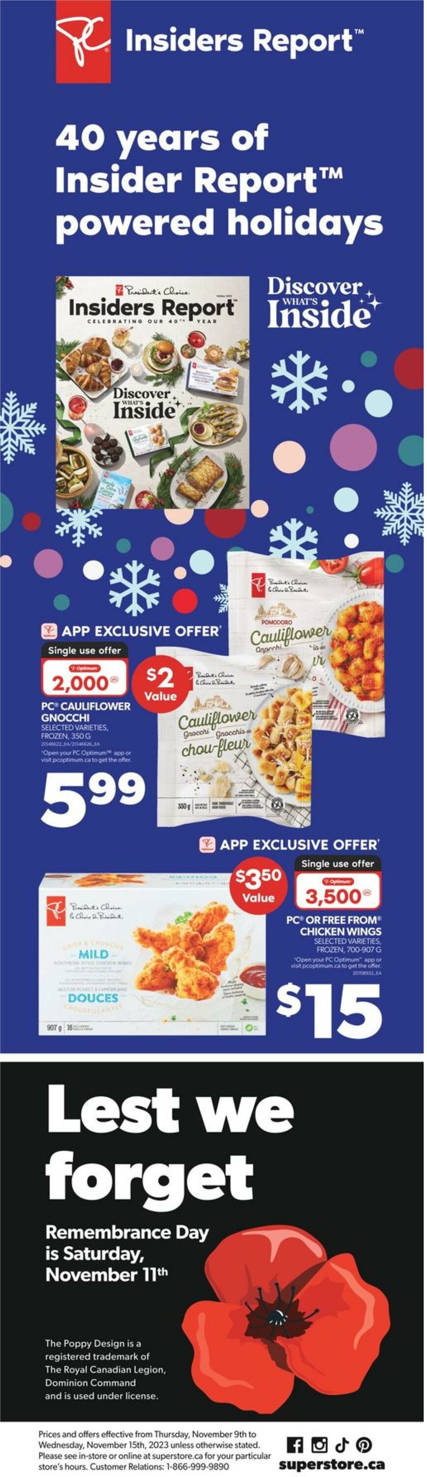 Real Canadian Superstore Flyer from 11/09/2023