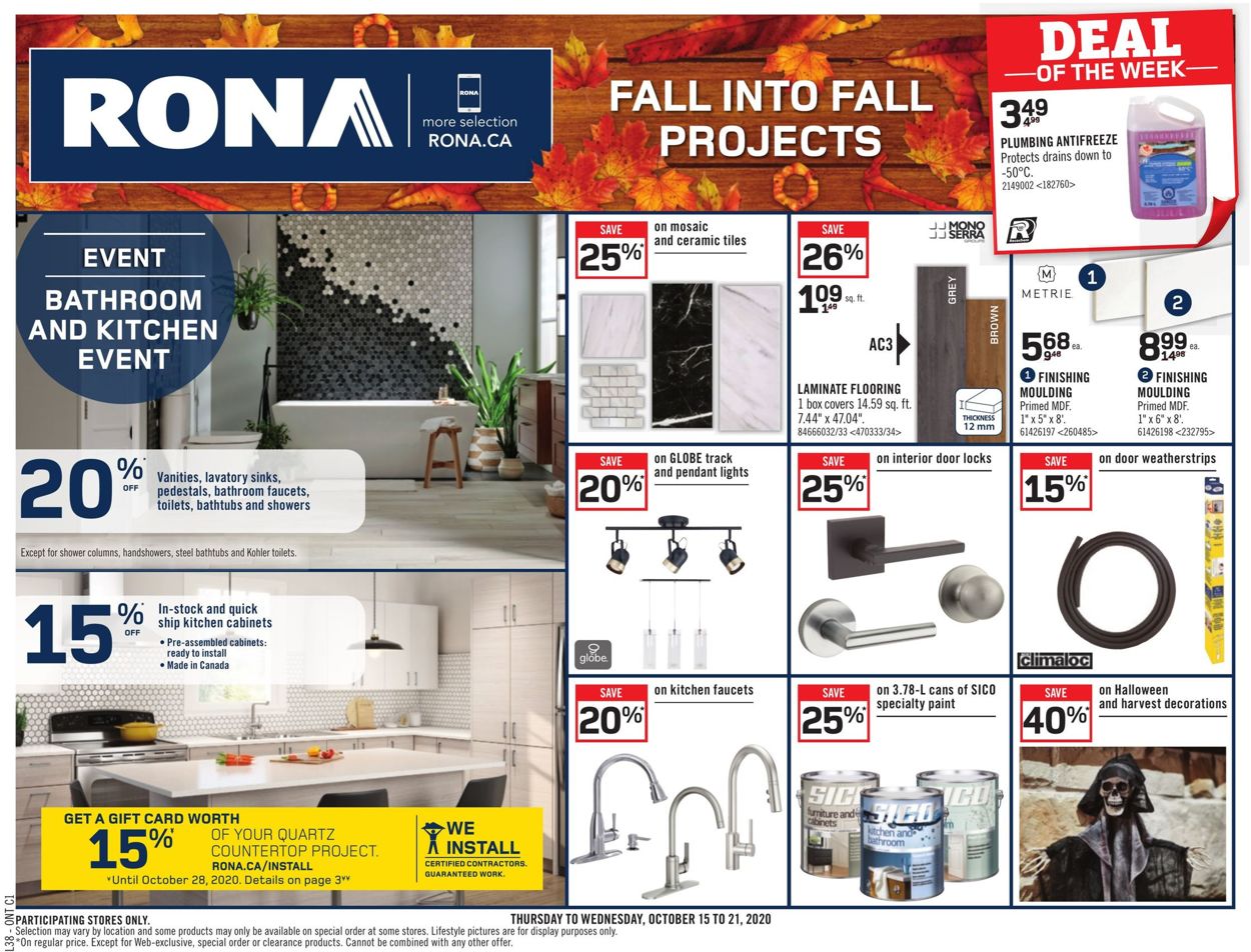 RONA Flyer from 10/15/2020