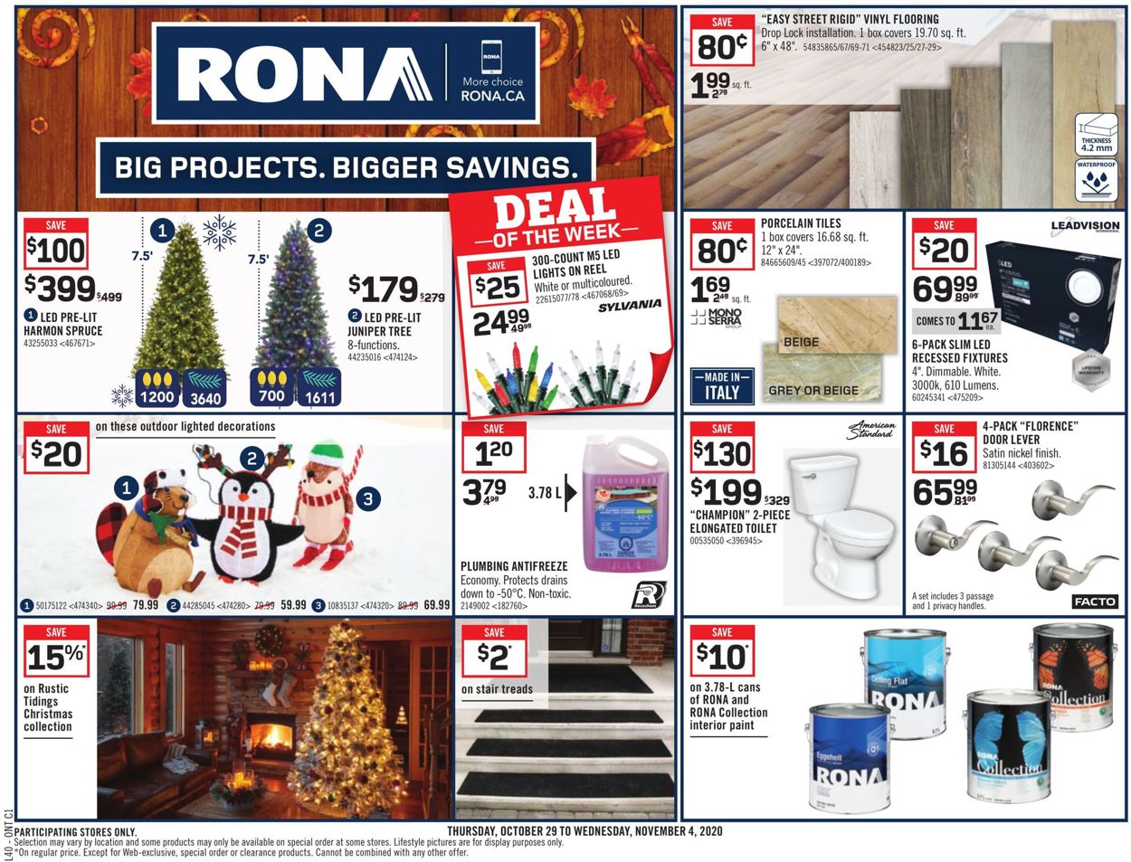 RONA Flyer from 10/29/2020