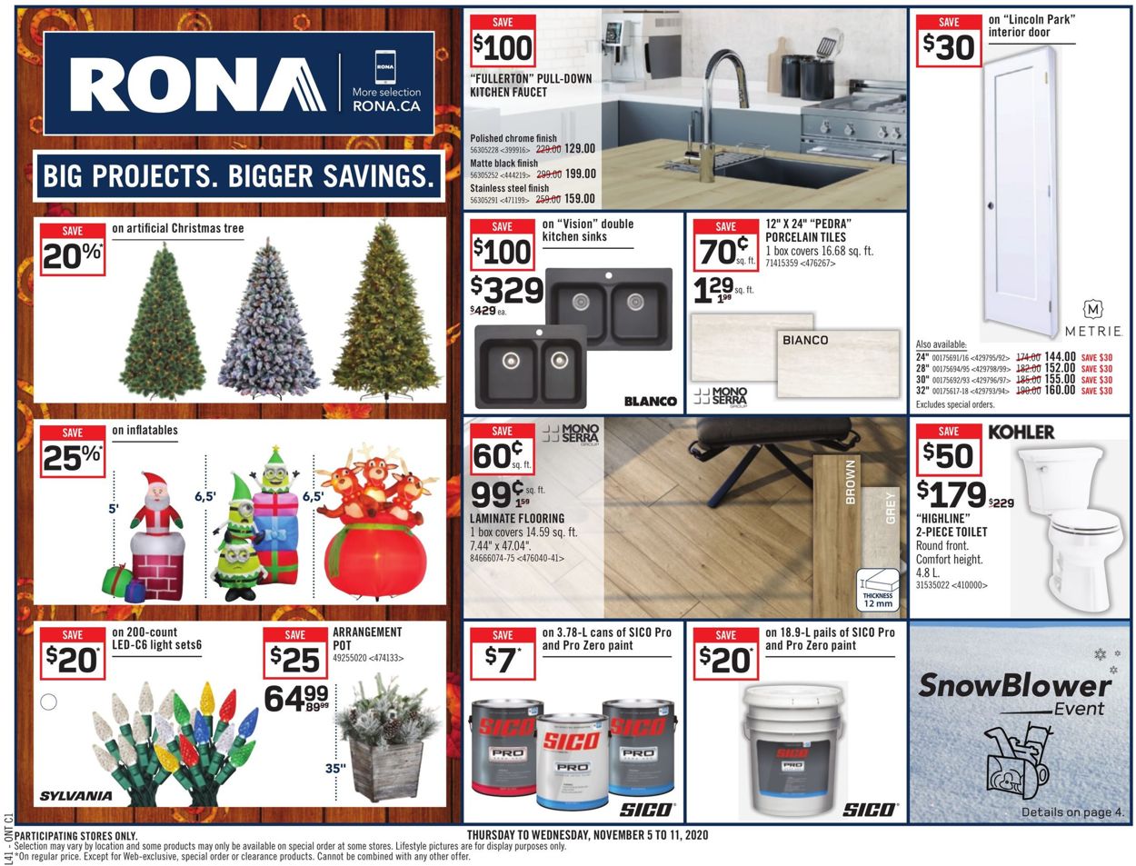 RONA Flyer from 11/05/2020