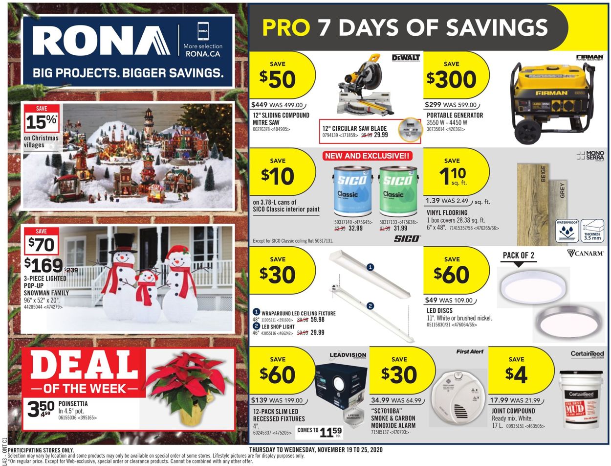 RONA Flyer from 11/19/2020