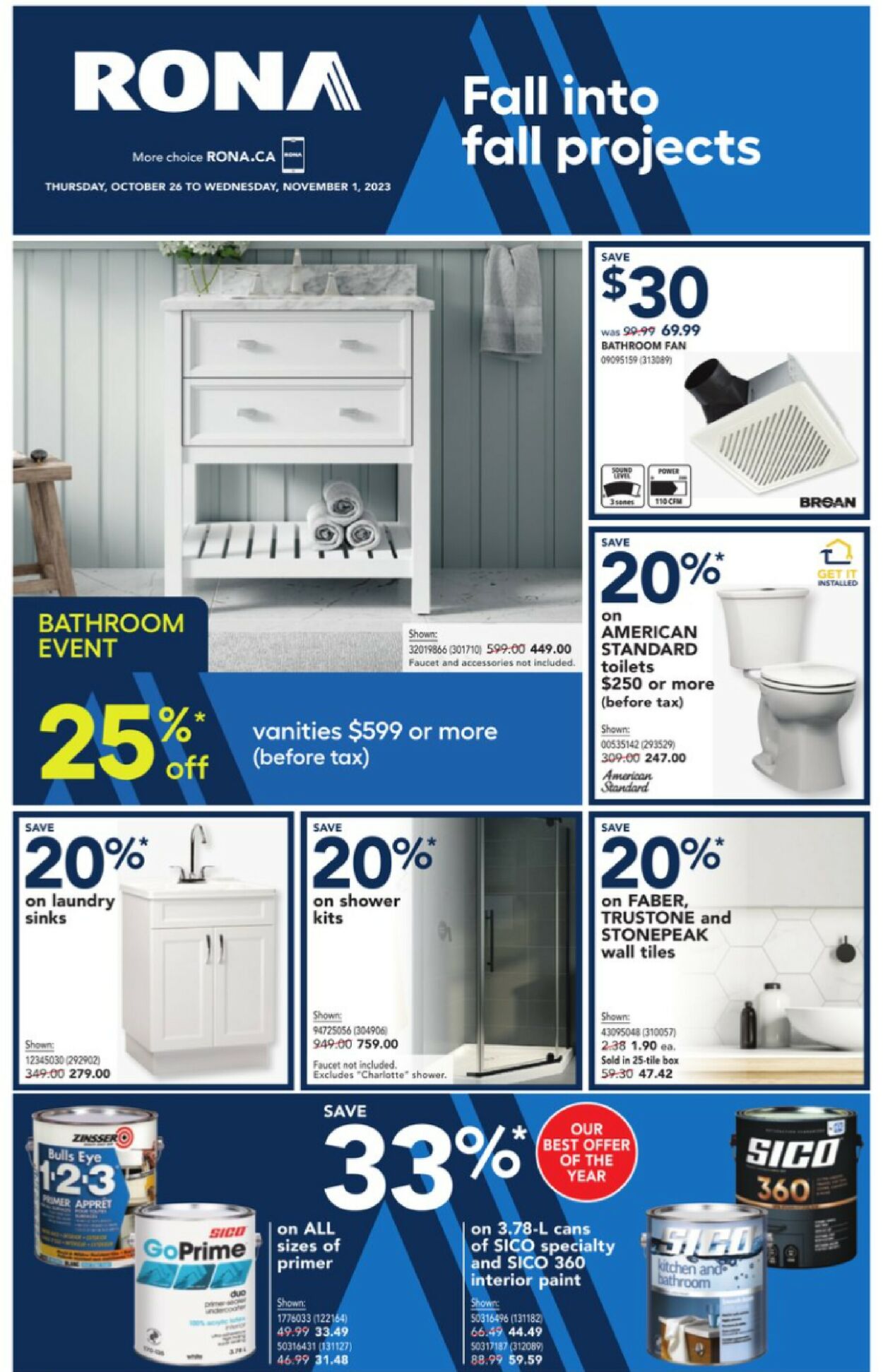 RONA Flyer from 10/26/2023