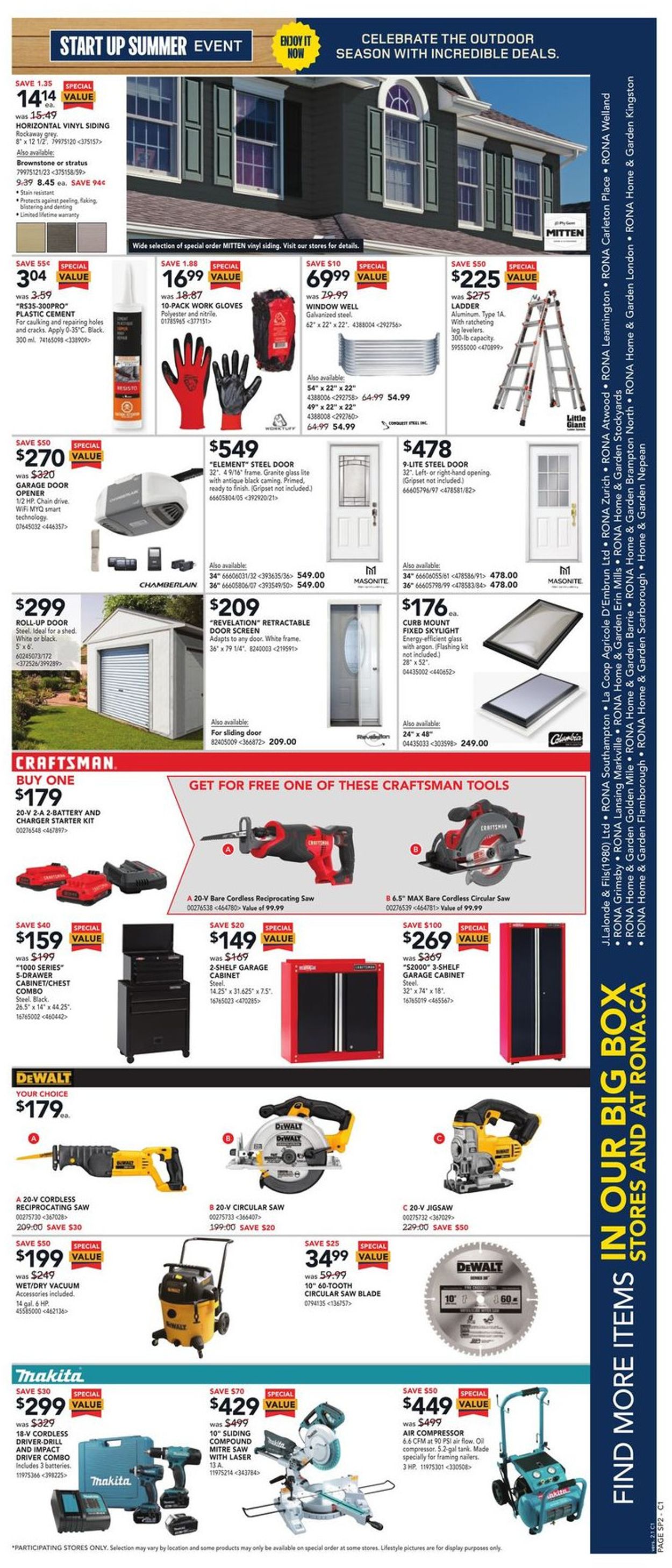 RONA Flyer from 05/13/2021